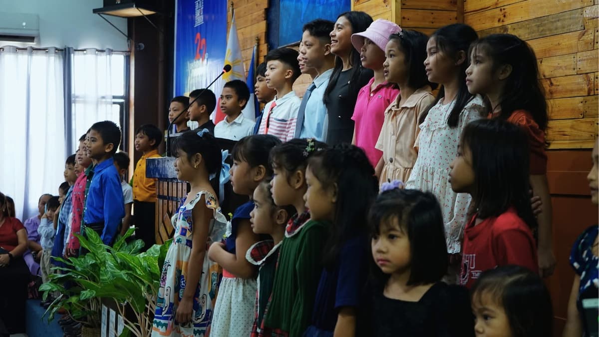 Young voices leading a song